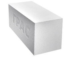 Газобетонный блок ГРАС D600, B2.5, 600x250x400 мм